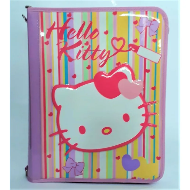 Yes Fichário Hello Kitty Universitário Com Ziper Of E Alça