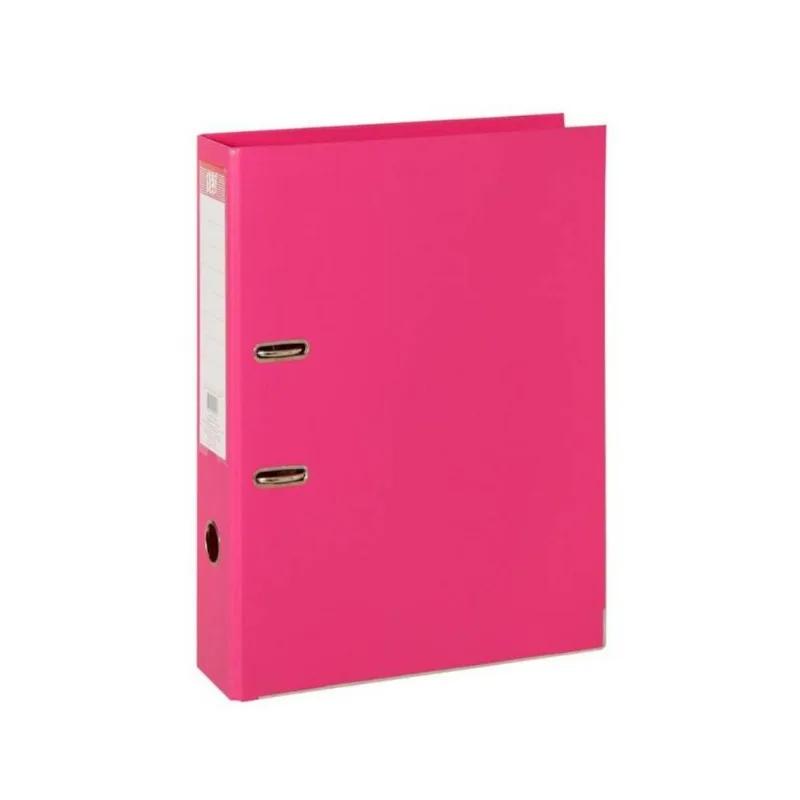 Registrador Com Lombo Largo Ofício Yes Rosa Organizador Resistente Documento Arquivos Folhas Papel