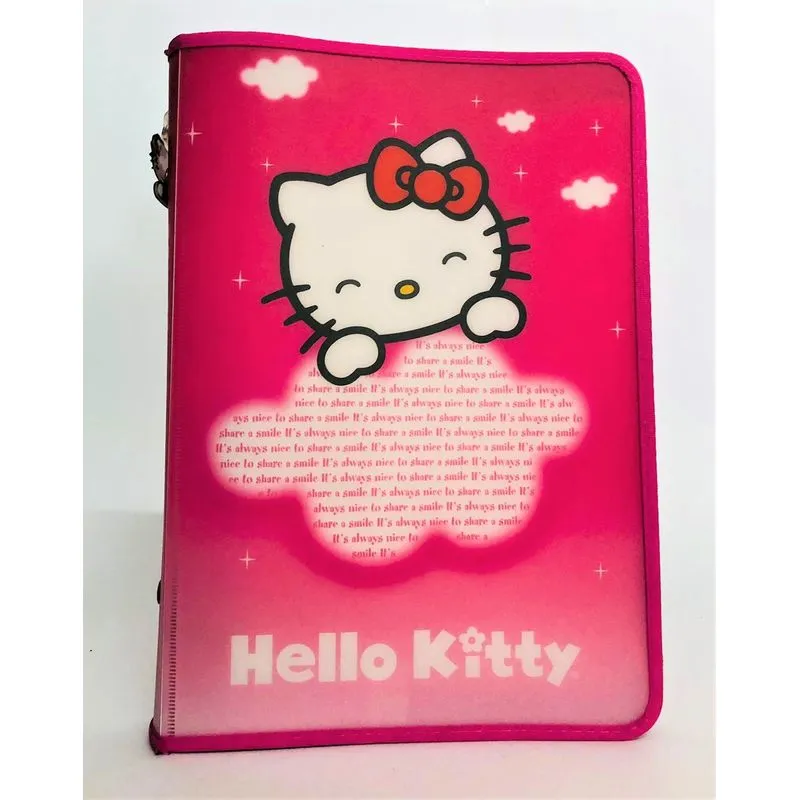 Yes Fichário Hello Kitty Fotográfico Sky Rosa Com Ziper Of