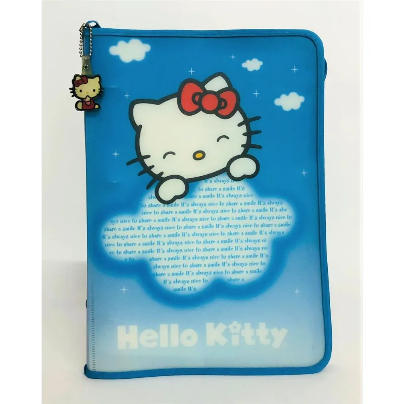 Yes Fichário Hello Kitty Fotográfico Sky Azul Com Ziper Of