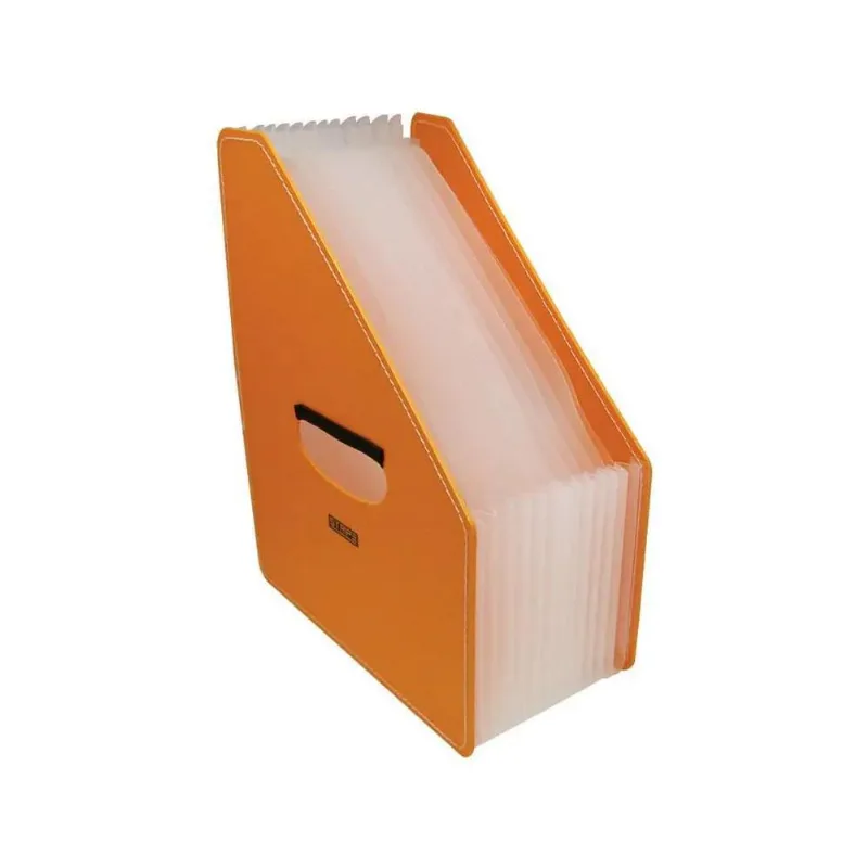 Porta Revista Sanfonado Yes 12 Divisões Laranja