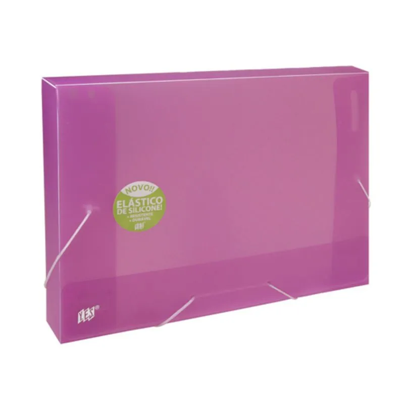 PASTA COM ELÁSTICO DE SILICONE PP 40MM OF GRID - LILAS