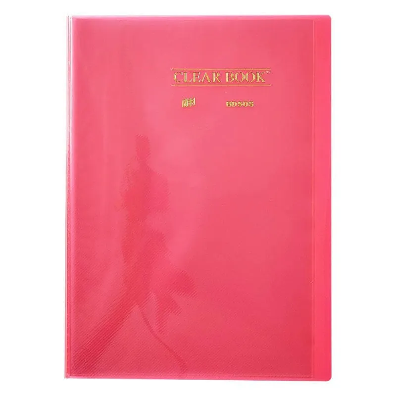 Pasta Catálogo Ofício Yes 50 Envelopes Bd50S Clear Vermelho