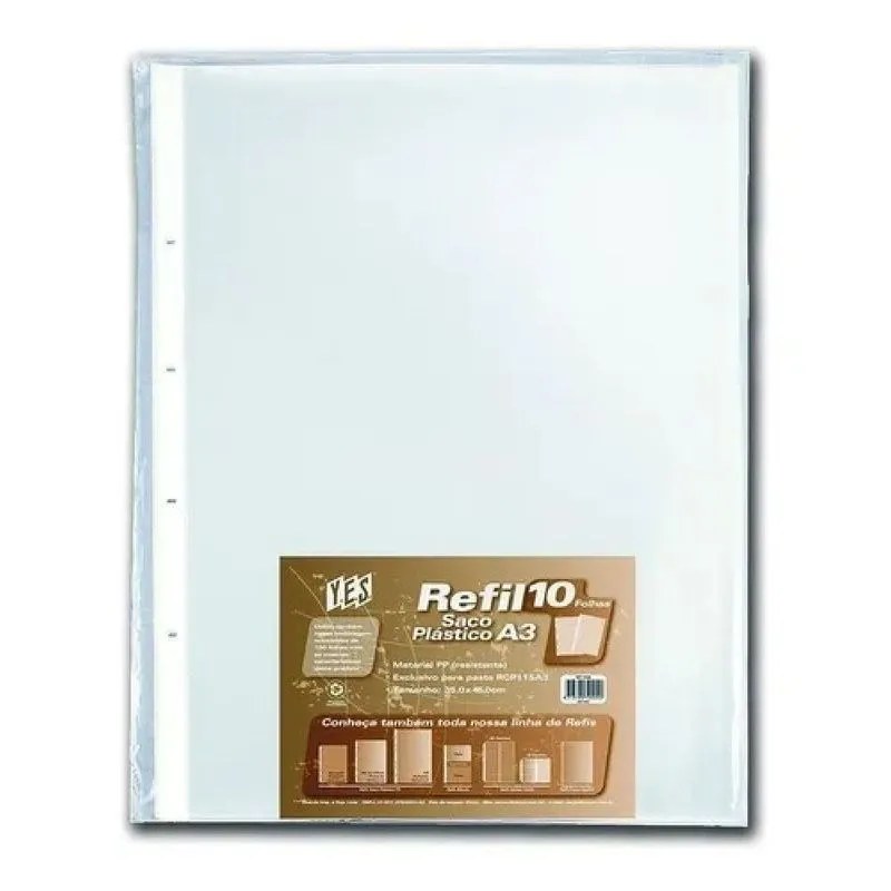Refil Com 10 Sacos Plasticos A3 Rcp115a3