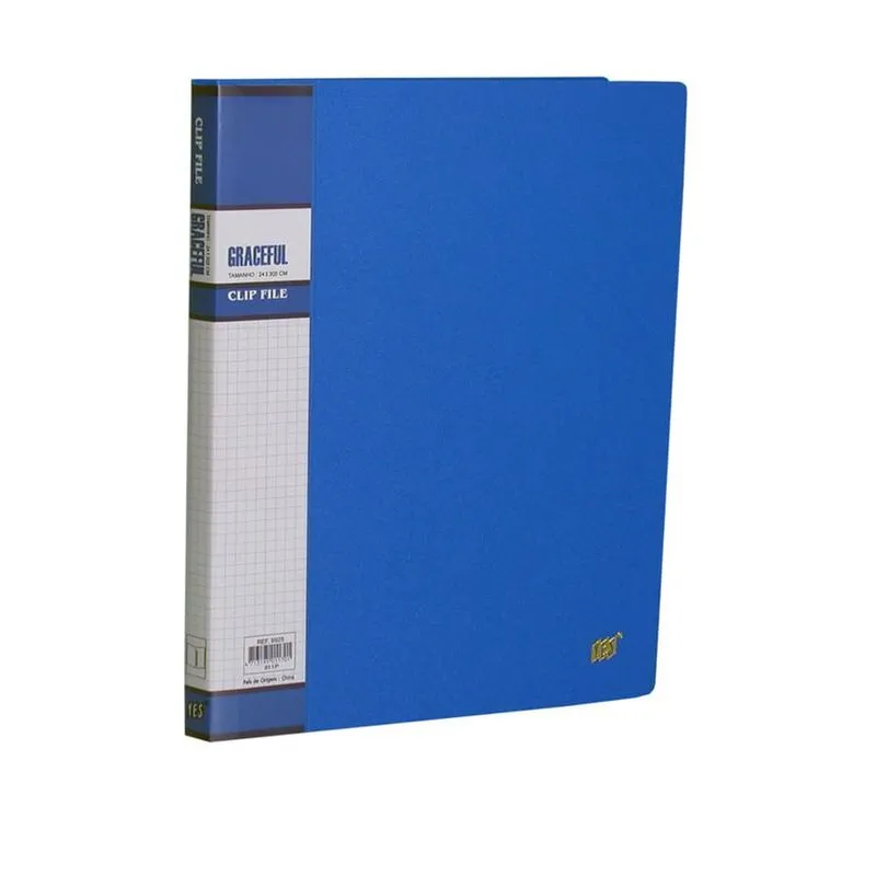 Pasta Grampo Mola A4 Polipropileno Opaca AZUL