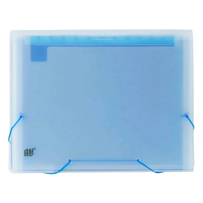 Pasta Sanfonada Com 12 Divisórias A4 - Yes - Azul Imac Yes