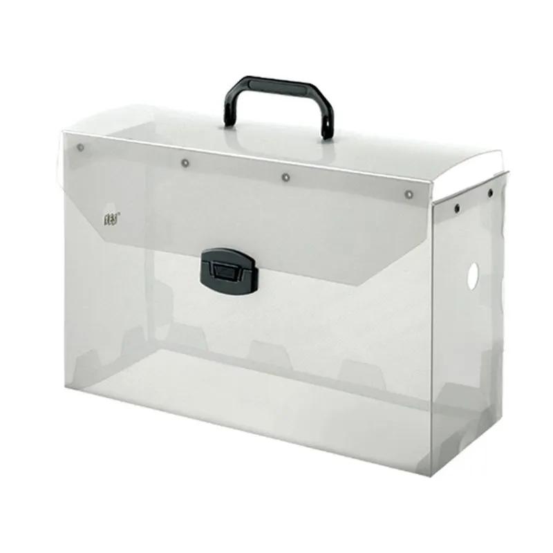 Caixa Box com Alça para Pasta Suspensa A4 e Ofício Polipropileno Transparente CRISTAL