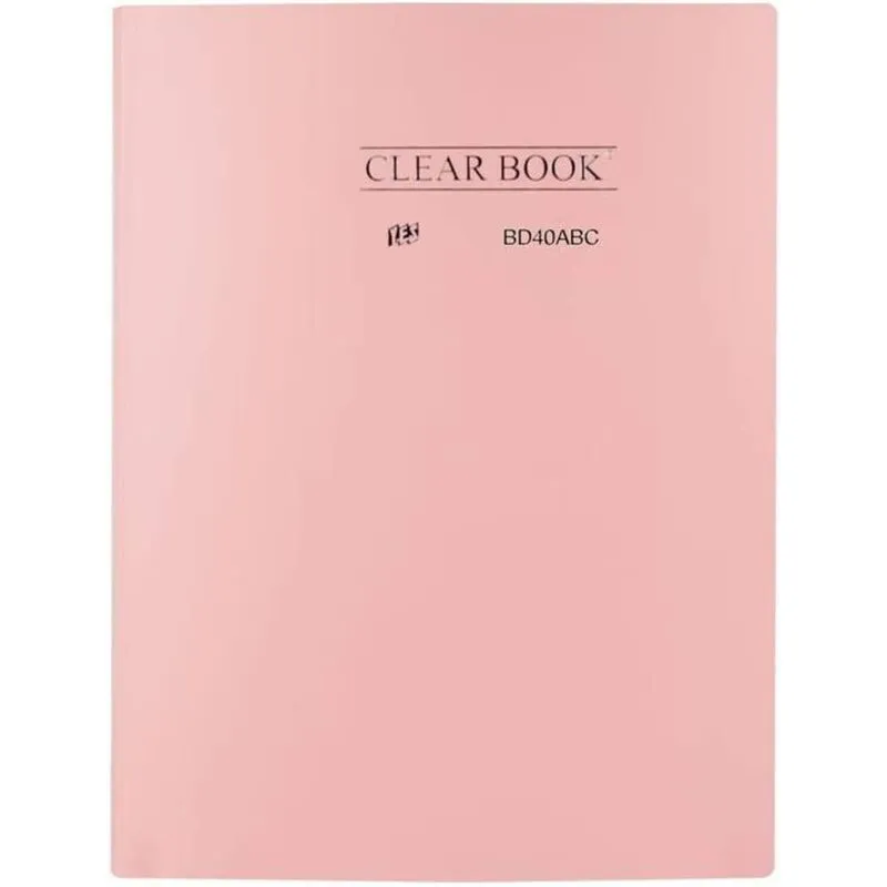 Pasta Catálogo 40 Fls A4 Clearbook Rosa Pastel -yes Brasil