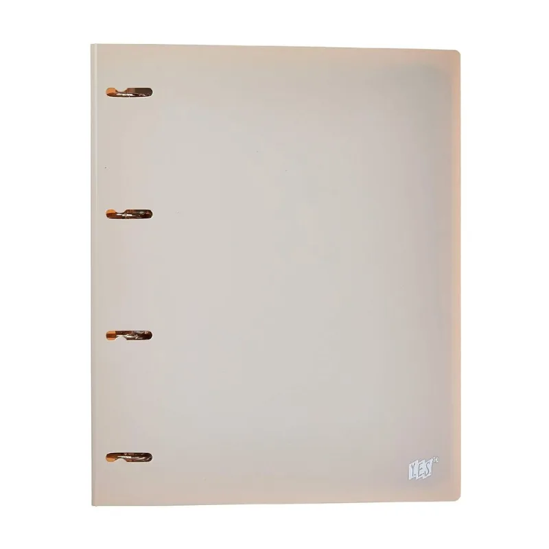 Fichário 4 Argolas - 96 Folhas - Tom Pastel - Yes Bege