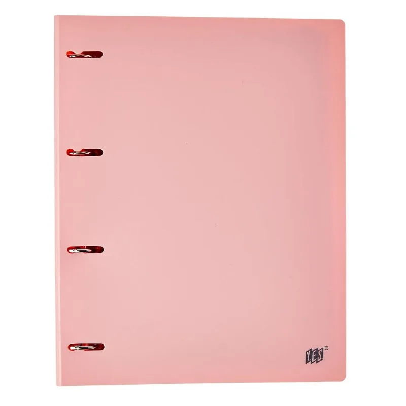 Fichário 4 Argolas - 96 Folhas - Tom Pastel - Yes Rosa