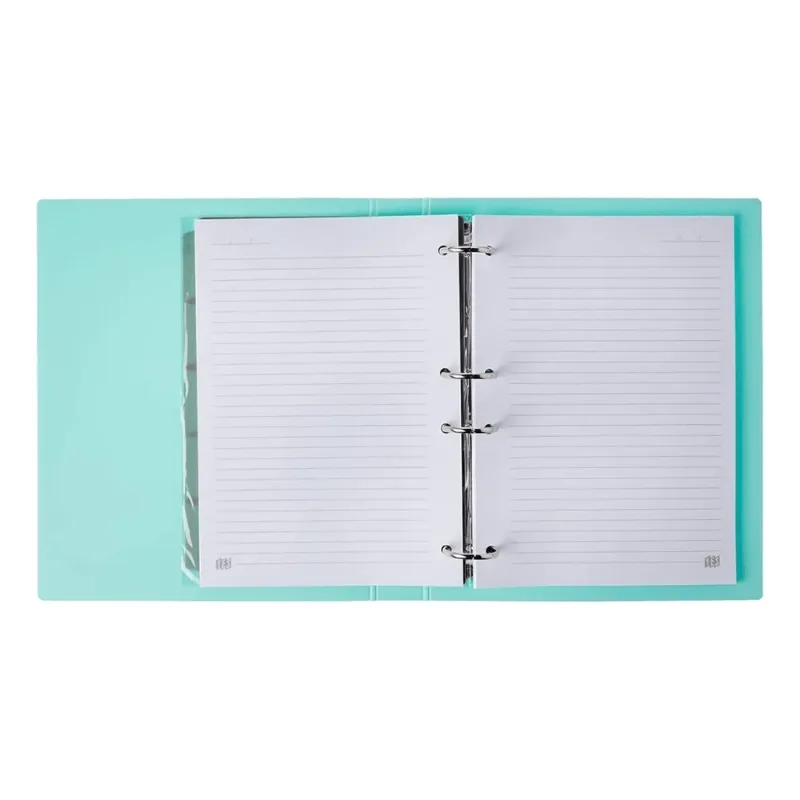 Caderno Fichário Argolado Colegial B5 C/ Divisórias E Bloco - Yes - Verde Pastel - Rc4ebc Vd- Yes