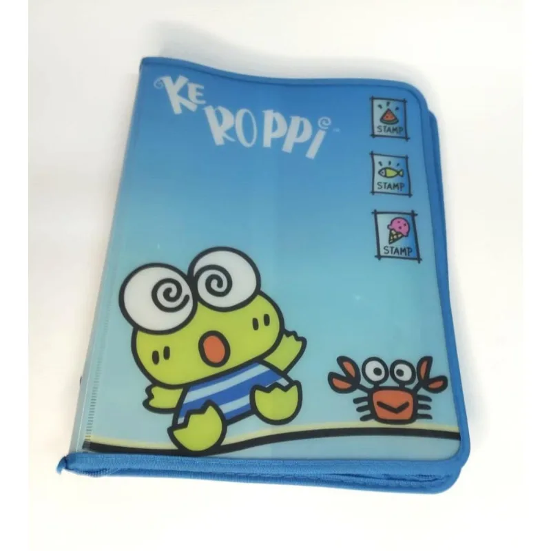 Fichário Keroppi Beach Com Ziper Of - Tamanho Colegial