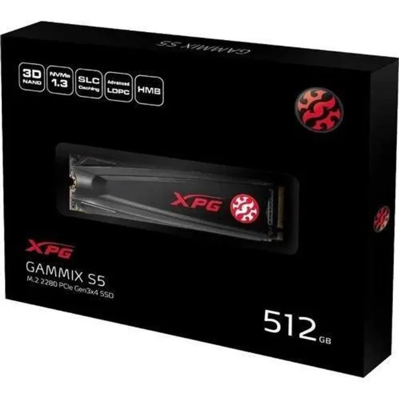 Ssd adata xpg Gammix S5 512GB M.2 Pcie - AGAMMIXS5-512GT-C