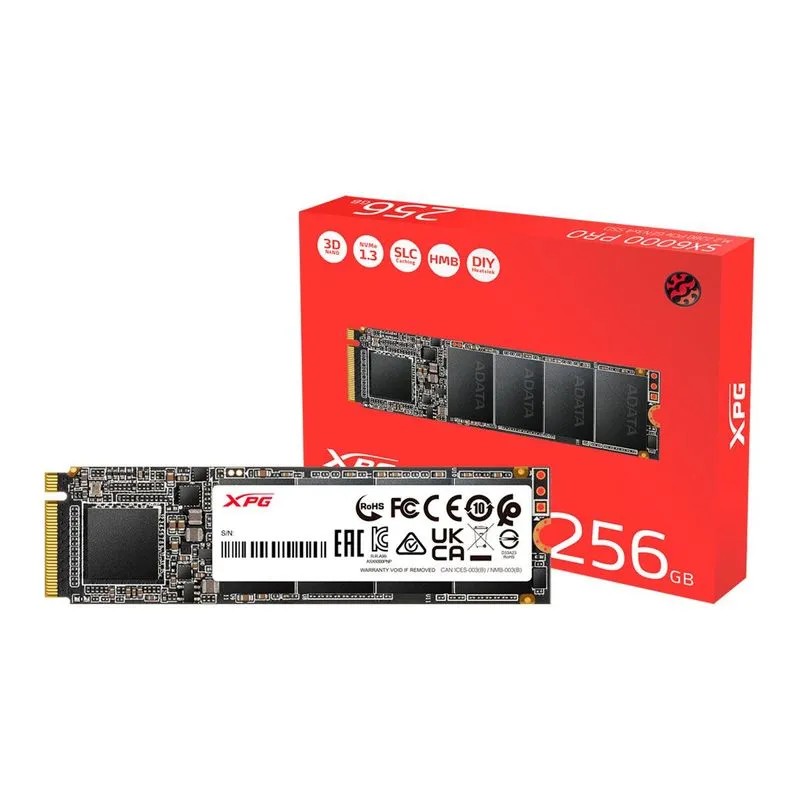 Ssd 256gb Xpg Sx6000 Pro, M.2 2280, Pcie Gen3x4, Leitura/grav. 2100/1200mb/s - Asx6000pnp-256gt-c