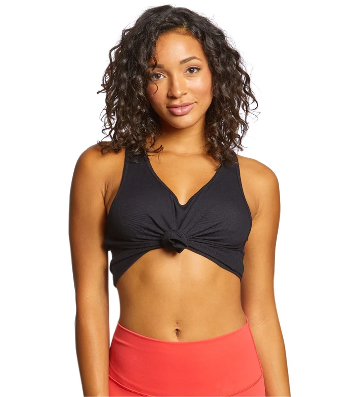 Glyder Knot Crop Tank Black / XS