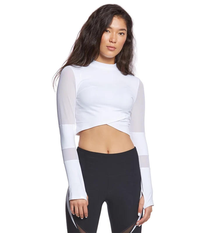 Glyder Black Moon Mock Neck Long Sleeve Top White / S