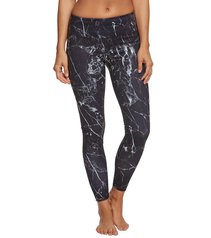 Glyder Elongate Yoga Leggings Cracked Onyx / S
