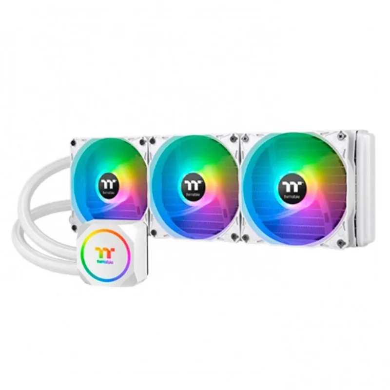 Water Cooler Tt Th360 Argb Sync Snow/3*Argb 120Mm Cl-W302-Pl