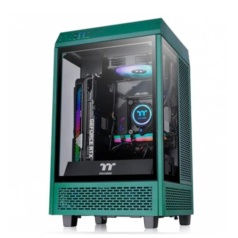 Gabinete Tt The Tower 100 Mini Green 3g.temp/2*120mm Ca1r300