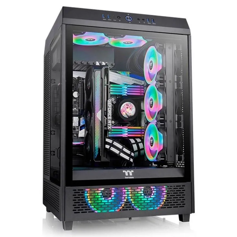 Gabinete Tt The Tower 500 Mid-tower 2*120mm Stand Ca-1x1-00m
