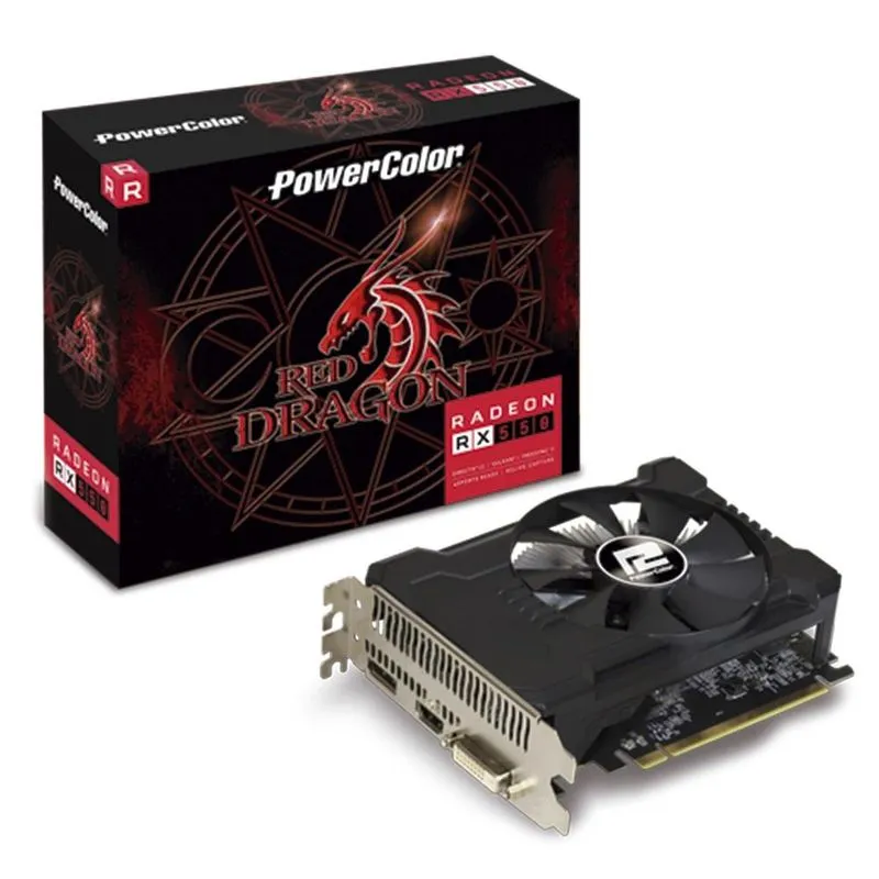 Placa de vídeo - AMD Radeon RX 550 (2GB / PCI-E) - PowerColor AXRX 550 2GBD5-DHA/OC