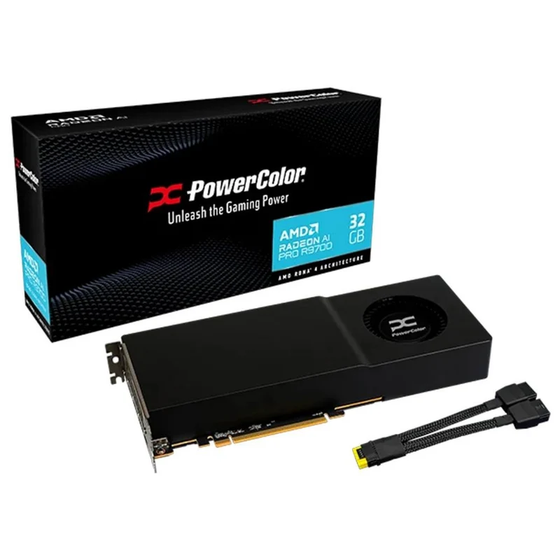 PowerColor Radeon AI PRO R9700 32GB GDDR6 Graphics Card Centre Com