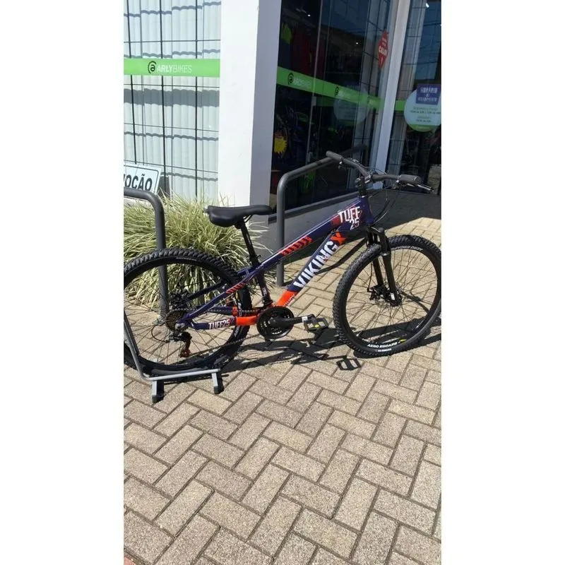 Bicicleta TUFF X-25 Shimano Dirt Jump Aro 26 Azul/Laranja TUFF 25 Grau Roxo+Laranja