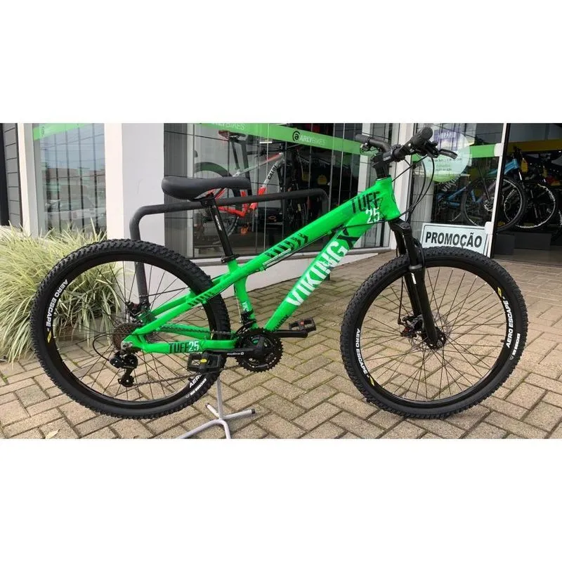 Bicicleta TUFF X-25 Shimano Dirt Jump Aro 26 Azul/Laranja TUFF 25 Grau VERDE