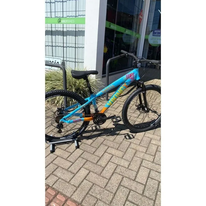 Bicicleta TUFF X-25 Shimano Dirt Jump Aro 26 Azul/Laranja TUFF 25 Grau Azul+Laranja