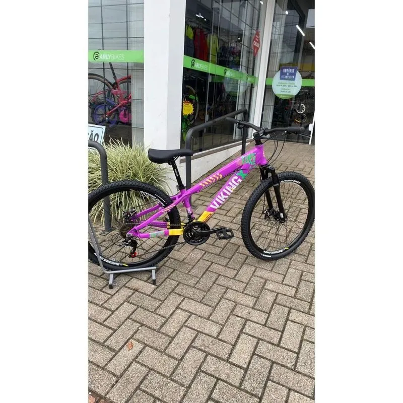 Bicicleta TUFF X-25 Shimano Dirt Jump Aro 26 Azul/Laranja TUFF 25 Grau Roxo+Amarelo