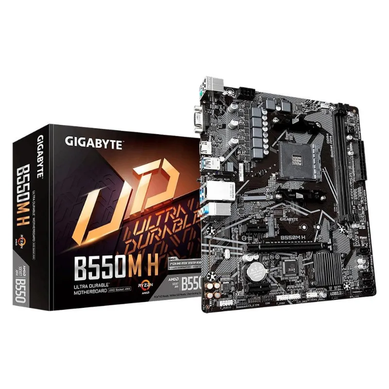 Placa-Mãe Gigabyte B550M h, amd AM4, Micro atx, DDR4