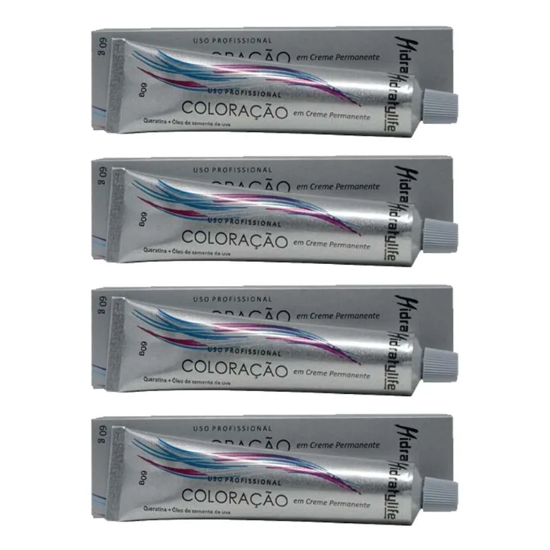 Kit 04 Coloração em Creme Vinho Marsala Nº 66.26 Mairibel/Hidraty 60g