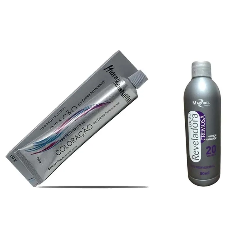 Kit Tinta Azul Royal 01 Coloração Nº 1.0 E 01 Ox 20 Vl 90Ml