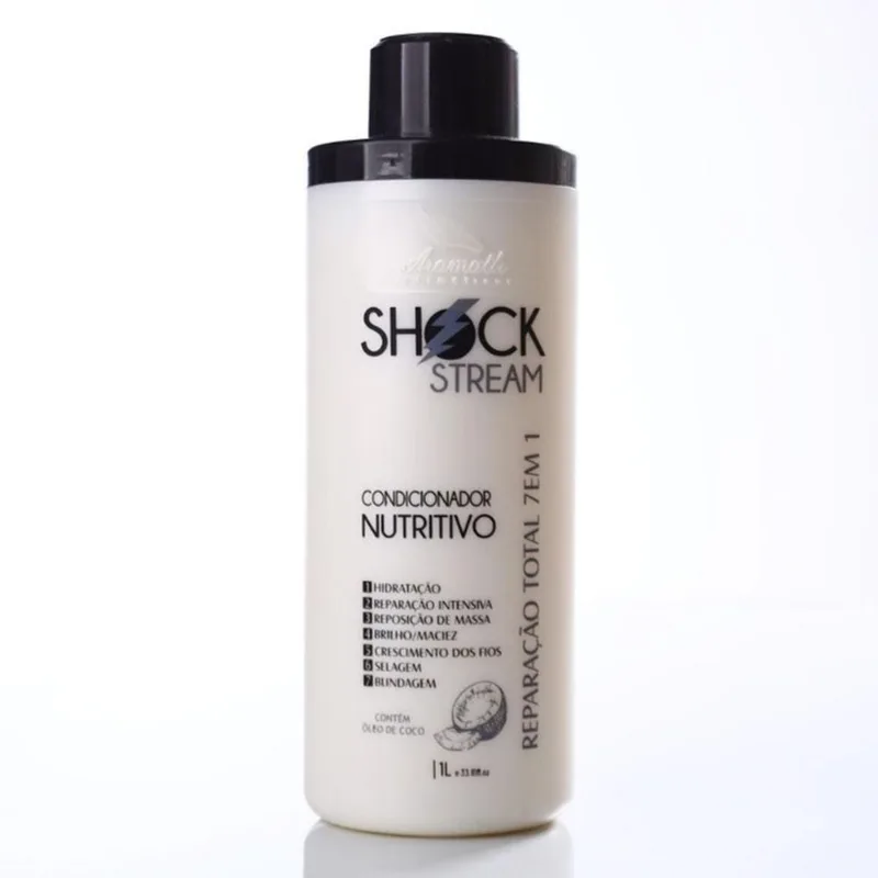 Condicionador Shock Stream Reparação Total 7X1 Aramath 1L Condicionador Shock Stream Reparação Total 7X1 Aramath 1L