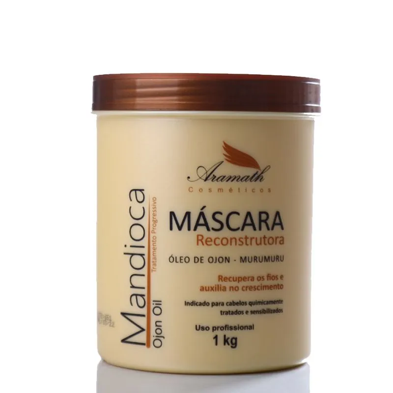 Máscara Reconstrutora Mandioca Ojon Oil e Murumuru Aramath Profissional 1Kg