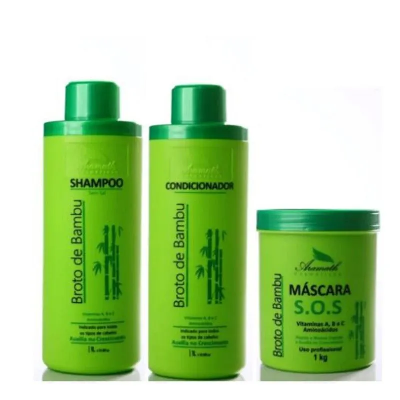 Kit Broto De Bambu S.o.s Aramath Profissional 1l