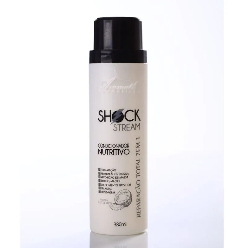 Condicionador Shock Stream Reparação Total 7x1 Aramath 380ml