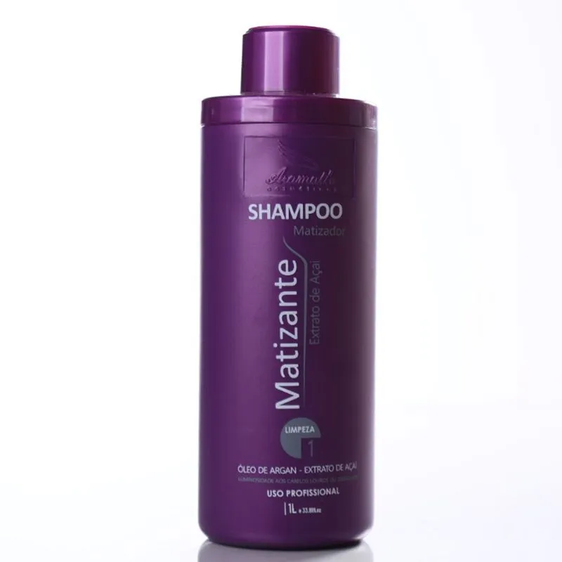 Shampoo Matizante Extrato De Açai Aramath Profissional 1l
