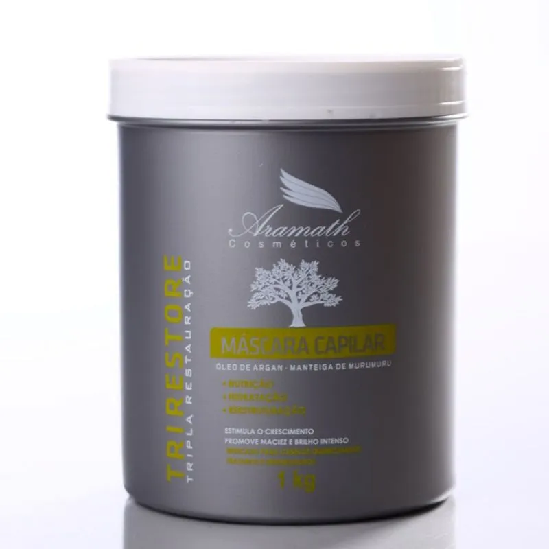 Máscara De Hidratação Tri Restore Argan Aramath Profissional 1kg
