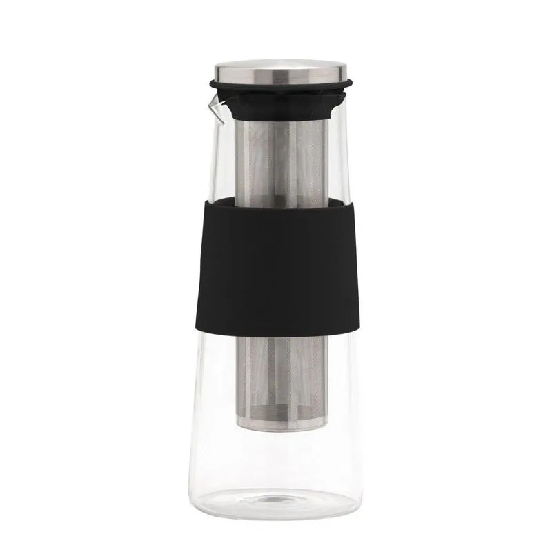 Garrafa De Vidro Para Chá Com Infusor 1l - Black - Oxford