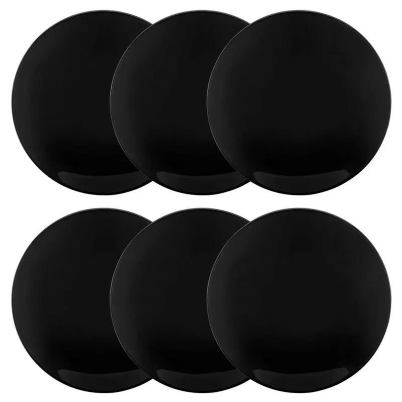 Conjunto 06 Pratos Rasos Oxford Coup Black 28cm