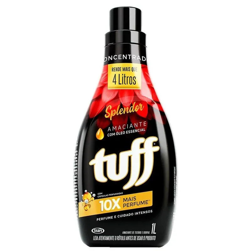 Amaciante Tuff Concentrado Splendor 1l - Embalagem Com 12 Unidades