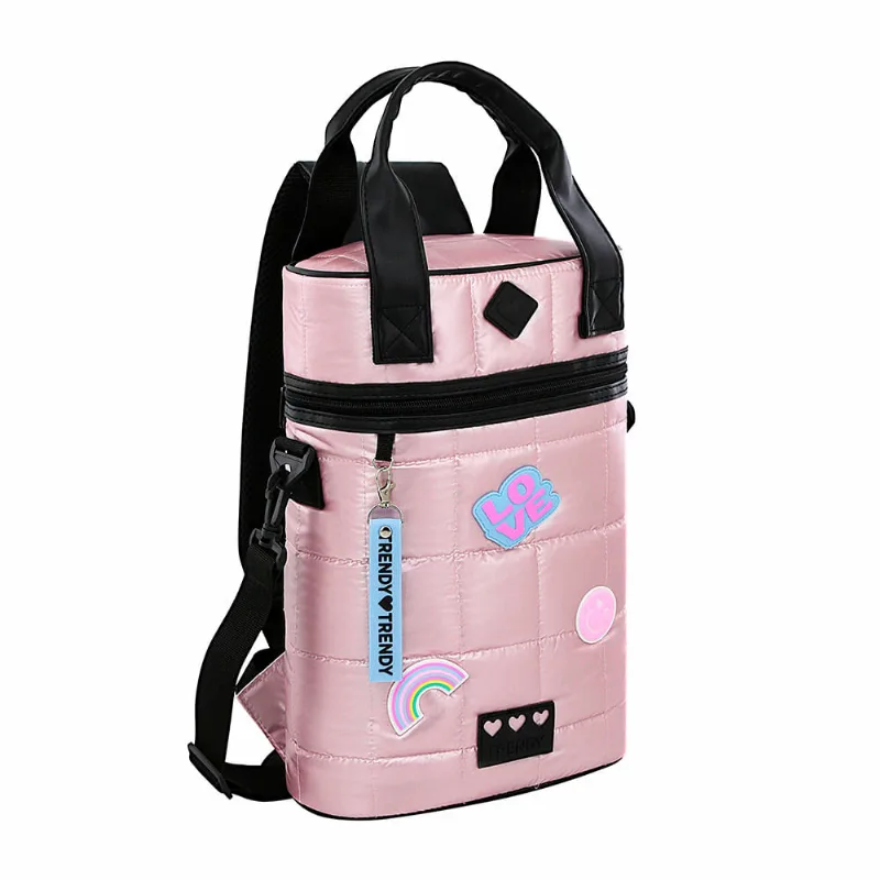 Bolso Matero Mochila Porta Mate Trendy 18474 Rosa