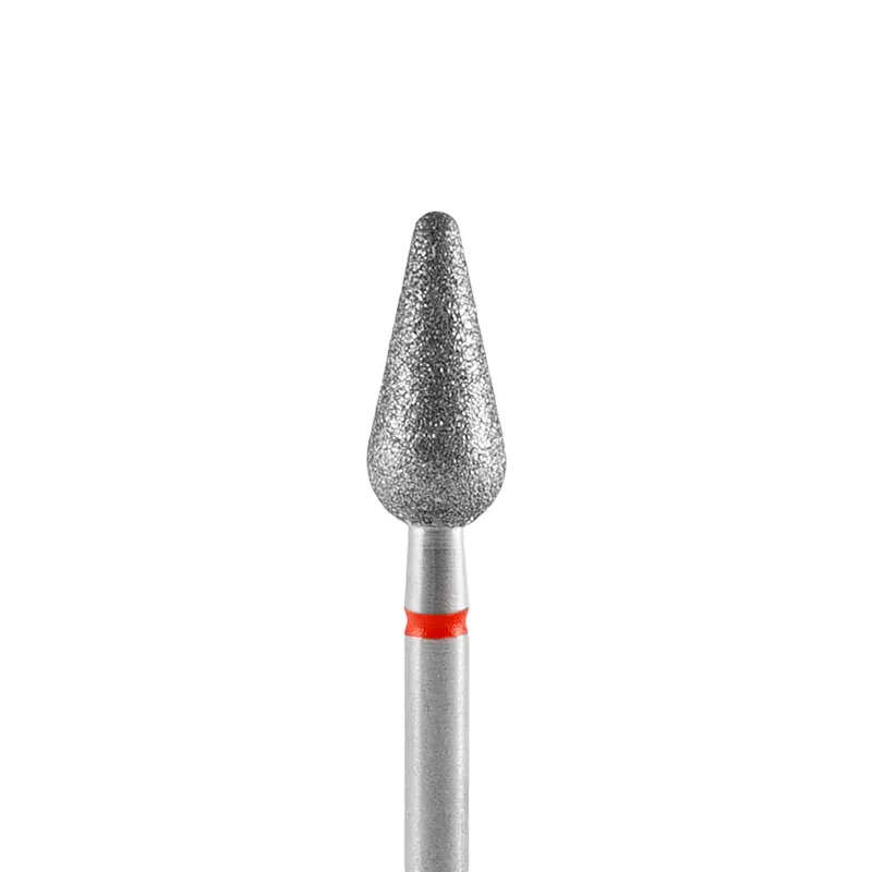 Broca Diamantada Tipo Pera Arredondada - Staleks - 5mm - Vermelha - FA101R050-12