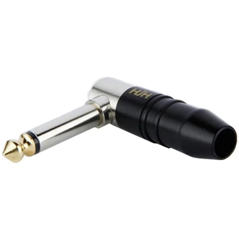 Kit Com 05 Plug Mono Em L P10 Hjh Com Ponta Banhada A Ouro