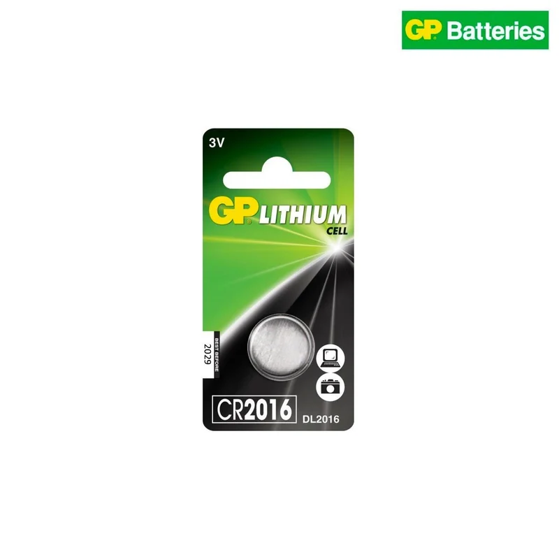 Pile bouton lithium GP CR2016 à l'unité pour clé de véhicule et lecteur de carte Autre