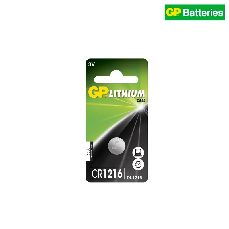 Pile bouton lithium GP CR1216 à l'unité, 12,5 mm pour montre et calculatrice Autre