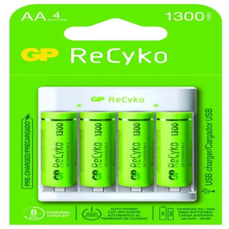Cargador Gp E411 4AA 1300 Mah