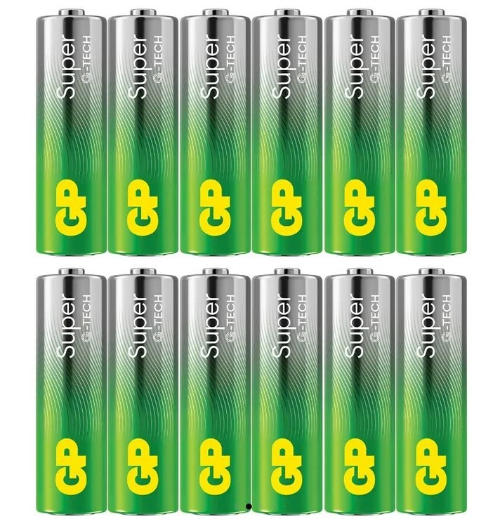 GP Super G-Tech AA batterij alkaline 1,5V 12st Losstaand