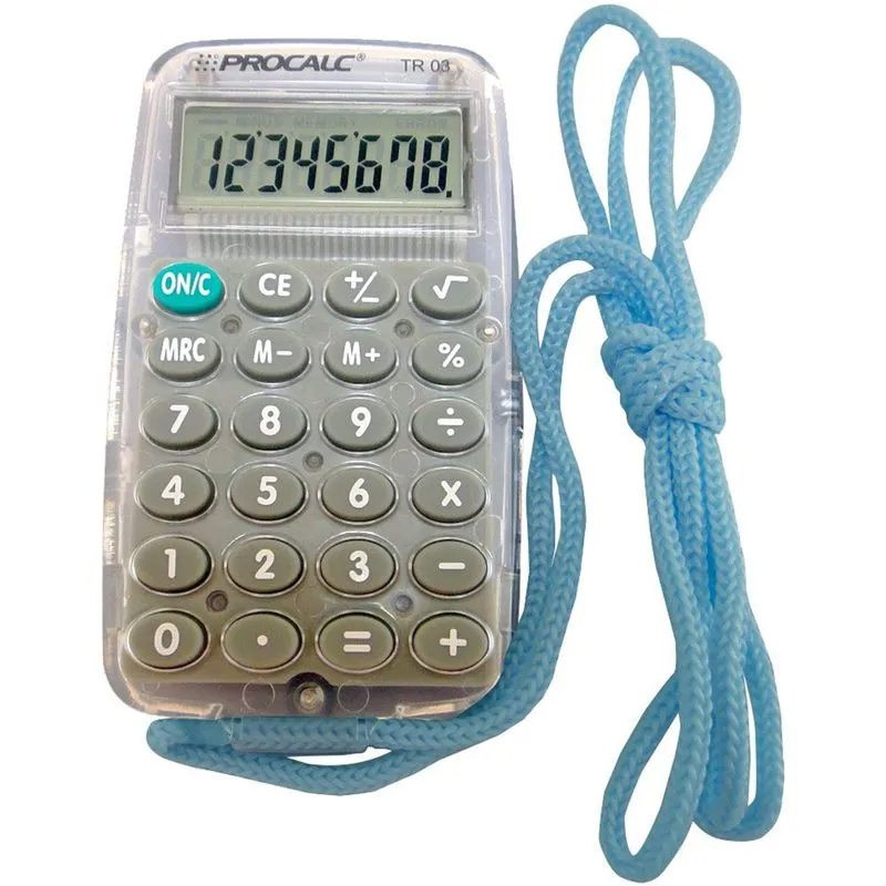 Calculadora Pessoal De 8 Dígitos Com Cordão Tr03-G Procalc